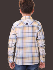 Boys’ 100% Cotton Full Sleeves Multi-Coloured Check Shirt – Perfect for Any Occasion