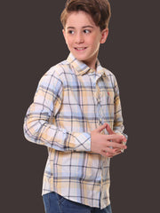 Boys’ 100% Cotton Full Sleeves Multi-Coloured Check Shirt – Perfect for Any Occasion