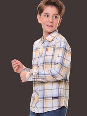 Boys’ 100% Cotton Full Sleeves Multi-Coloured Check Shirt – Perfect for Any Occasion