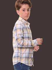 Boys’ 100% Cotton Full Sleeves Multi-Coloured Check Shirt – Perfect for Any Occasion