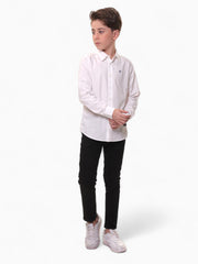 Boys Shirts - 100% Cotton - Pure White - Versatile - All Occasions