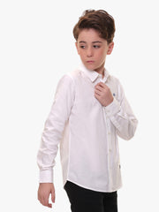 Boys Shirts - 100% Cotton - Pure White - Versatile - All Occasions